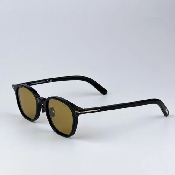 Tom Ford FT0978-D/S Eco 01E BRAND NEW Sunglasses Black Light Brown Square Unisex